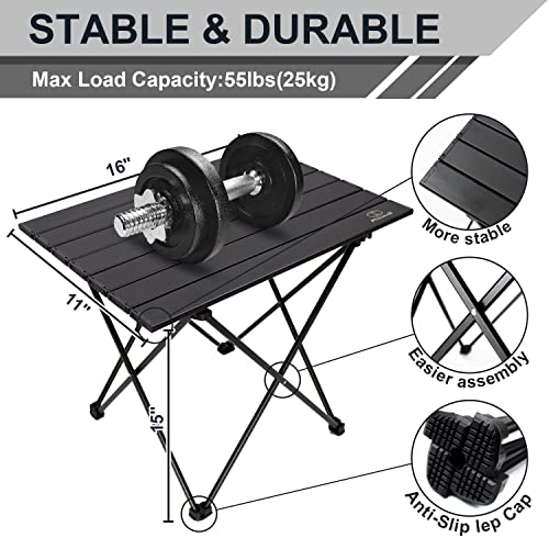 Folding Aluminum Camping Table with Carry Bag L84025