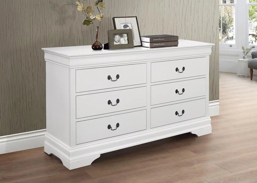 White 6-Drawer Wood Dresser H542675