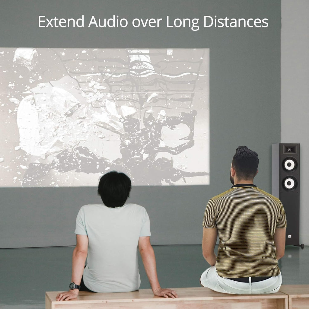 Coaxial Optical Toslink Digital Audio Extender Over CAT5e CAT6 Ethernet Balun V170