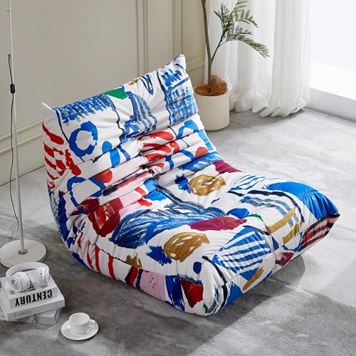 Beige 3 Seater Bean Bag Chair Sofa W165