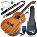 Tenor Ukulele Bundle with Strap, Case, Tuner, Picks, Pick Holder, Aquila Strings Q2893