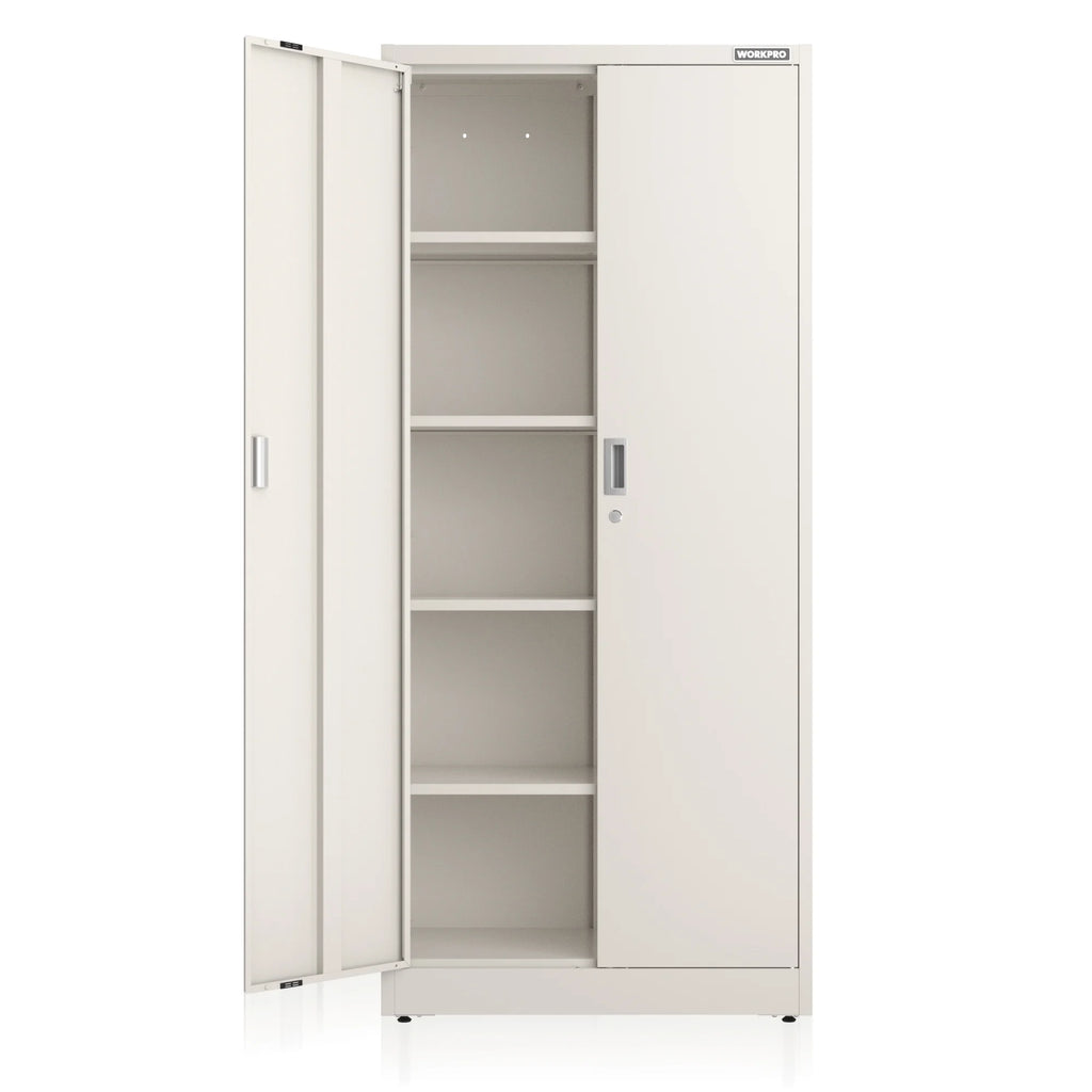 Metal Garage Storage Cabinet White X4284