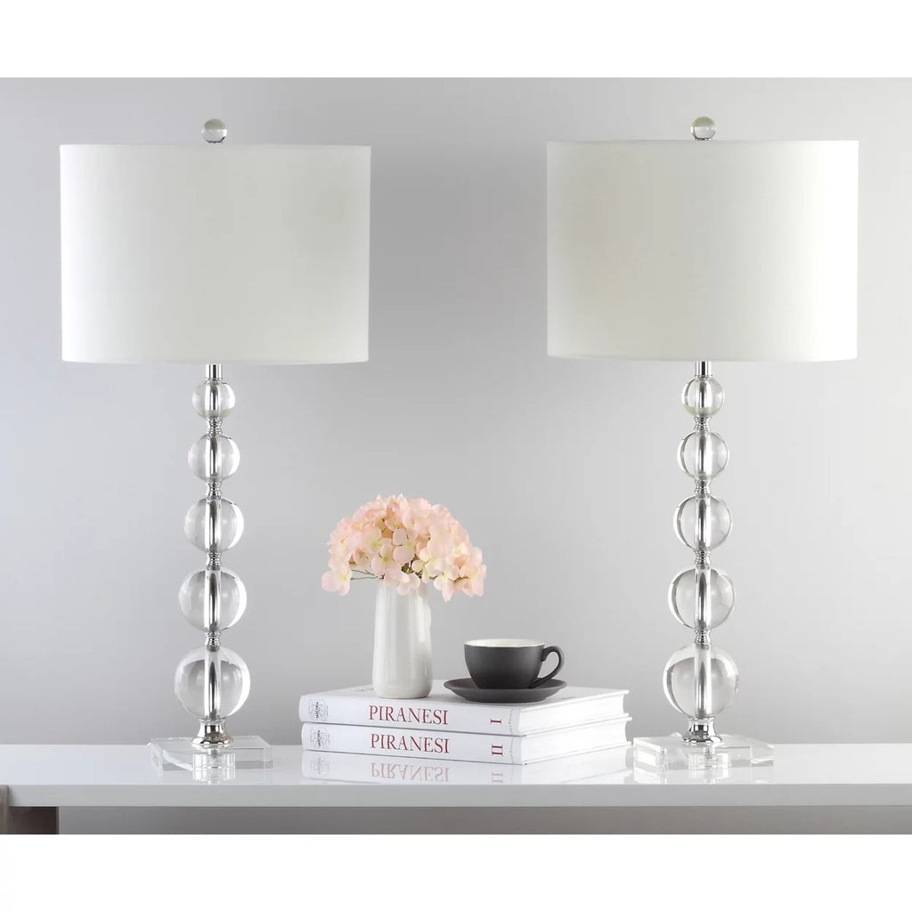 Clear Set of 2 Table Lamp D462