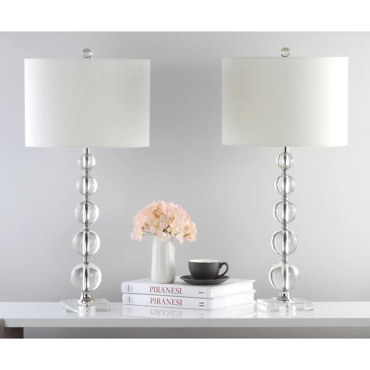 Clear Set of 2 Table Lamp D462