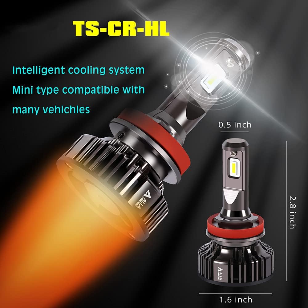 6500K Xenon White LED Headlights Bulbs Pack of 2 V586541