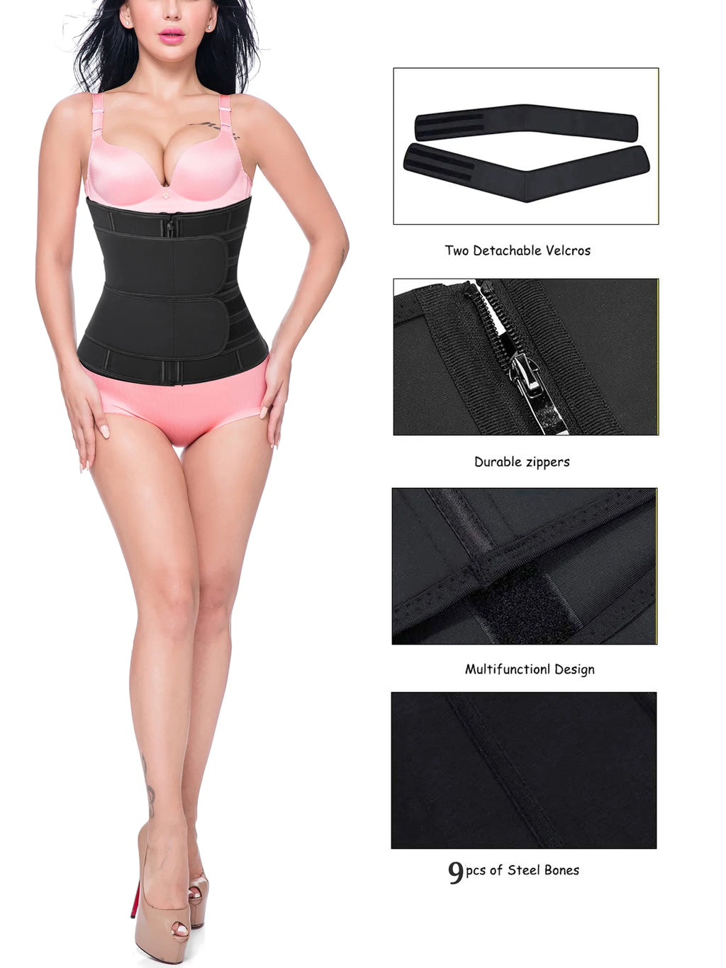 Women's Waist Trainer Corset Belt Sweat Slimming Body Shaper K848