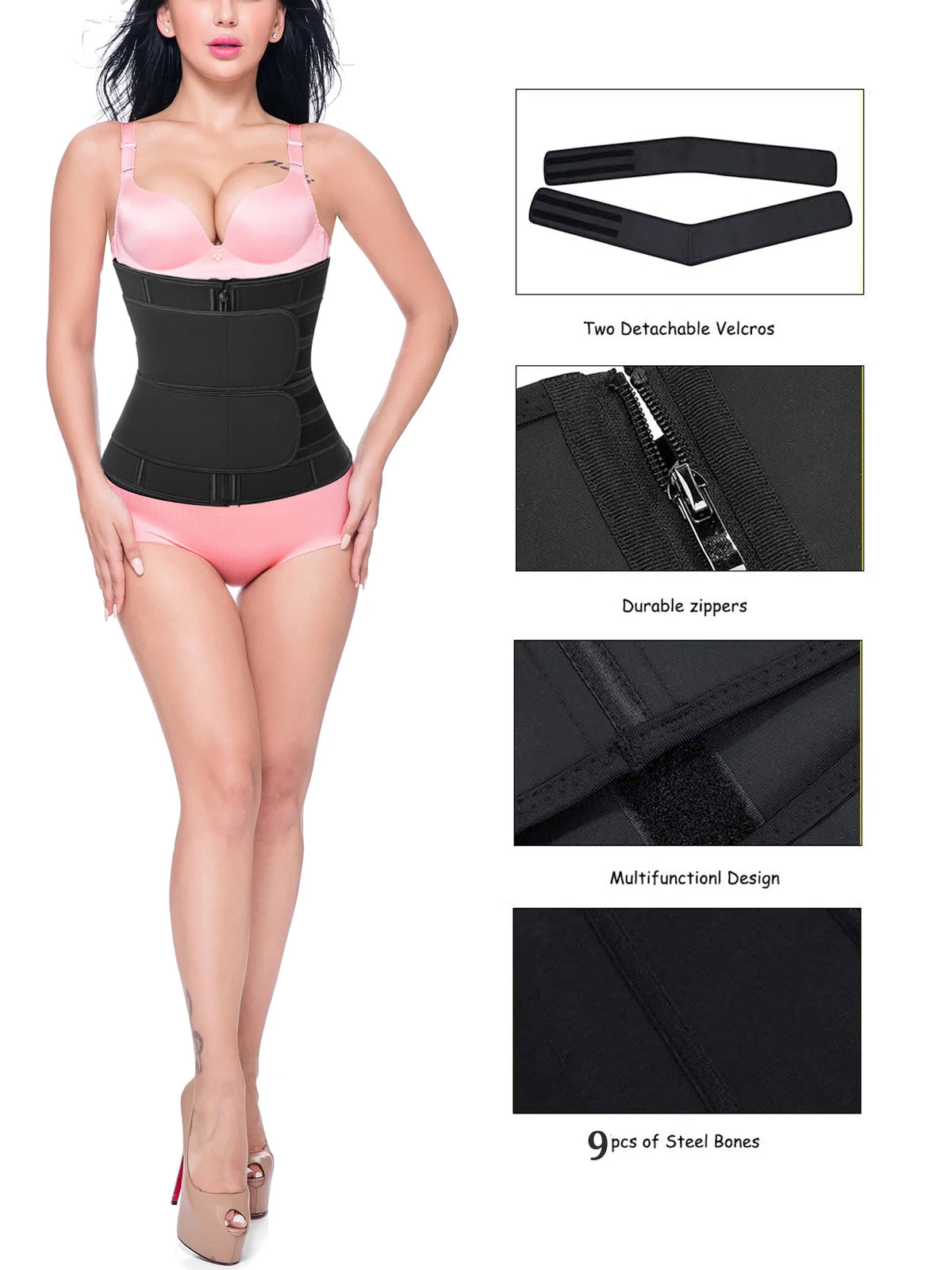 Women's Waist Trainer Corset Belt Sweat Slimming Body Shaper K848