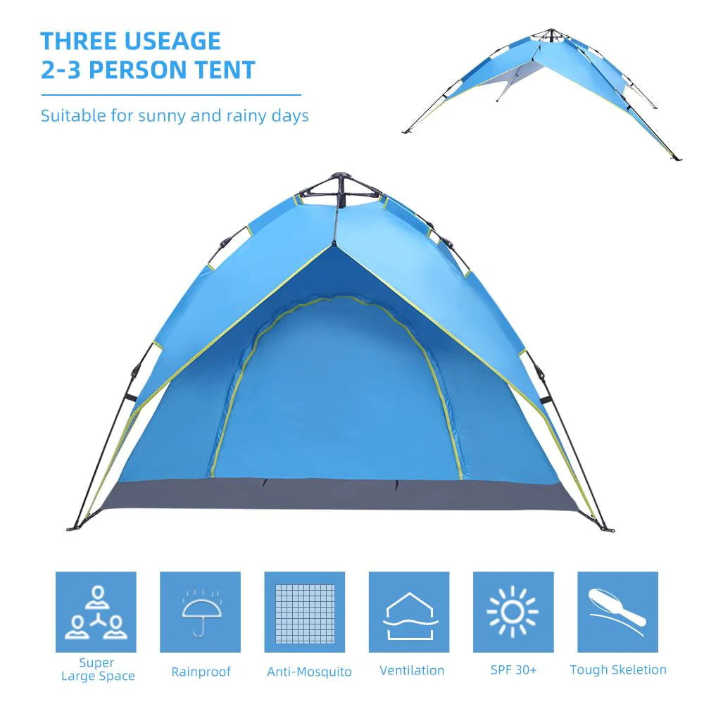 2-3 Person Waterproof Automatic Camping Tent F822