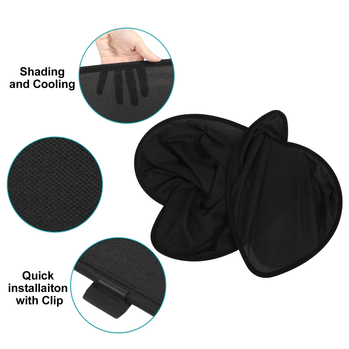 Black Foldable Sunroof Cover Net for Tesla Model X A42814