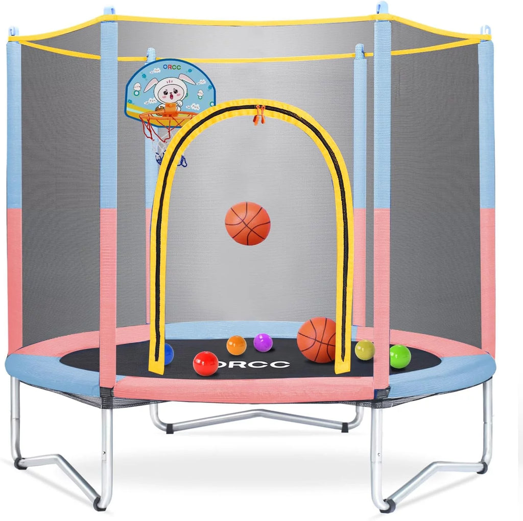 55/60 Mini Trampoline with Safety Net Pad A132