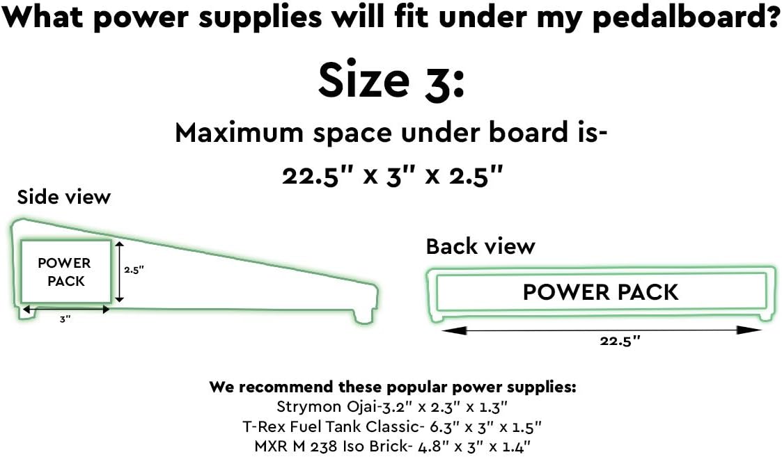 3 Large Pedalboard and Carry Case for Guitar Effects E158821