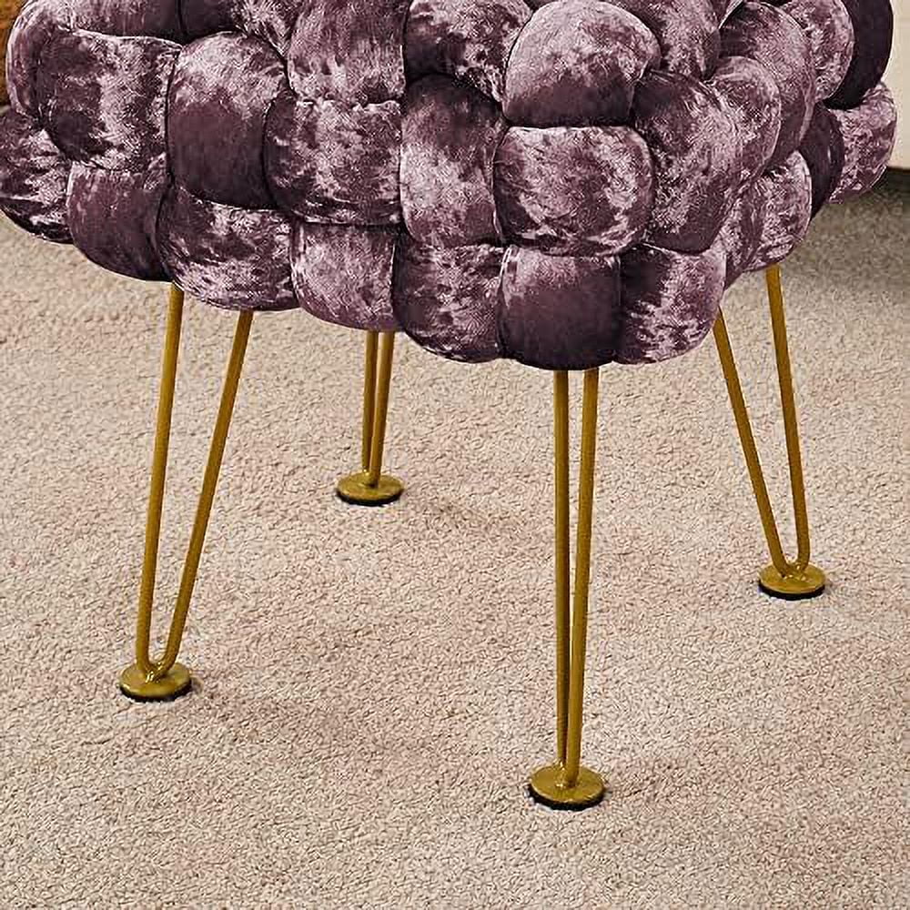 Black Soft Upholstered Ottoman Bench 16"x16"x16" H920