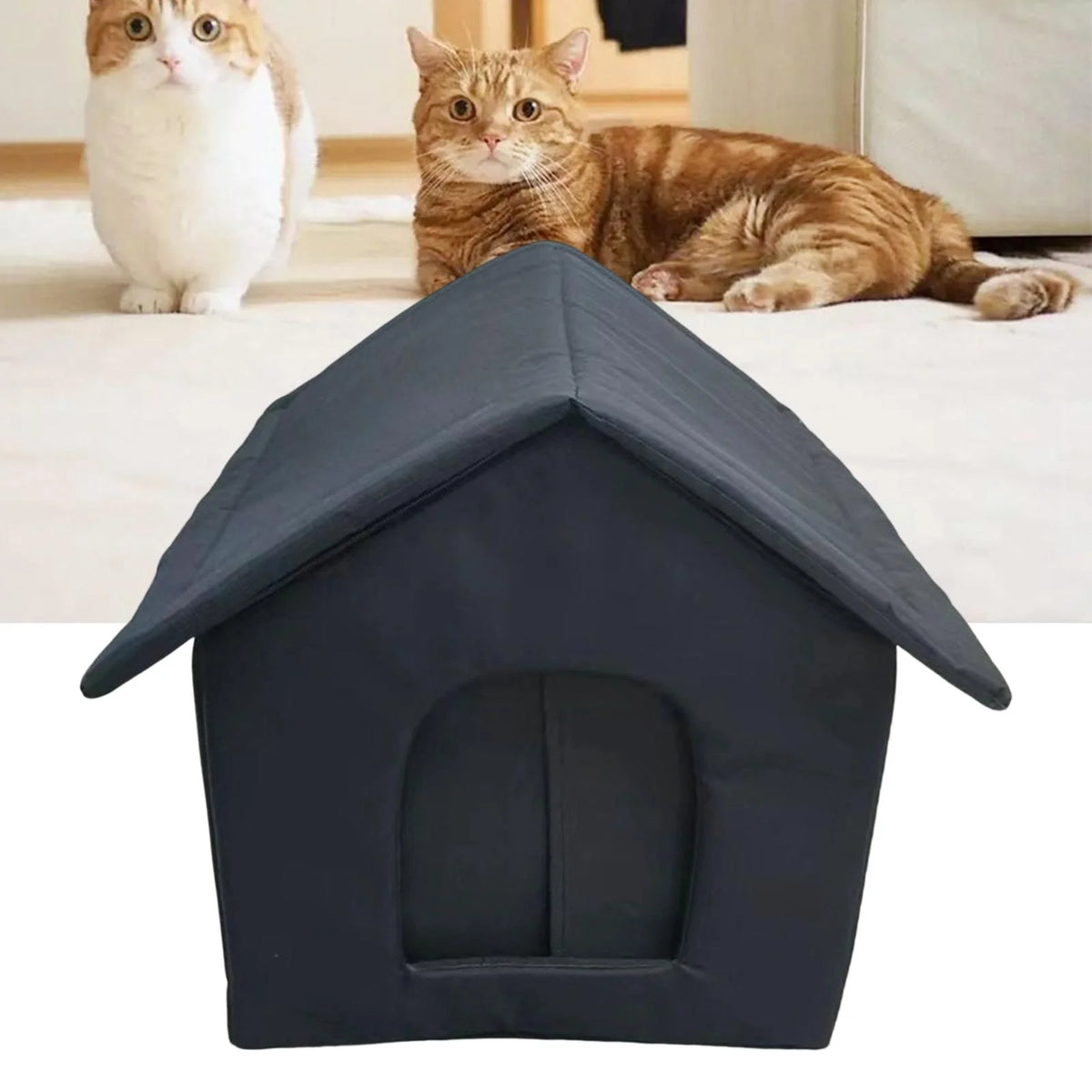 Waterproof Outdoor Cat House Tent Shelter for Winter 40cmx35cmx40cm X358919