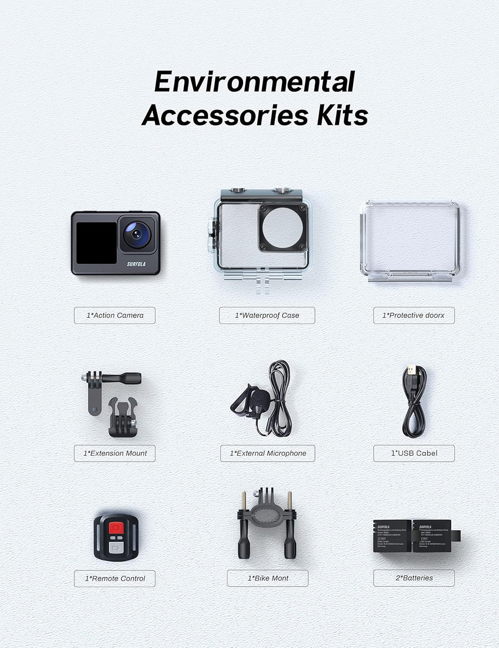 4K 24MP Dual Screen WiFi Waterproof Action Camera with Remote Control R344826