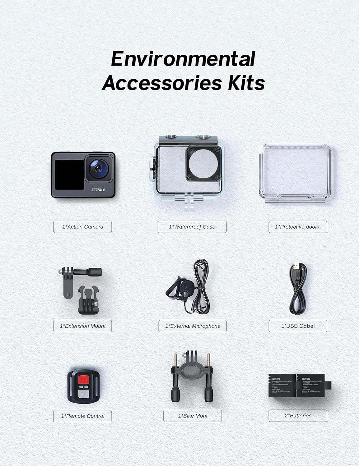 4K 24MP Dual Screen WiFi Waterproof Action Camera with Remote Control R344826