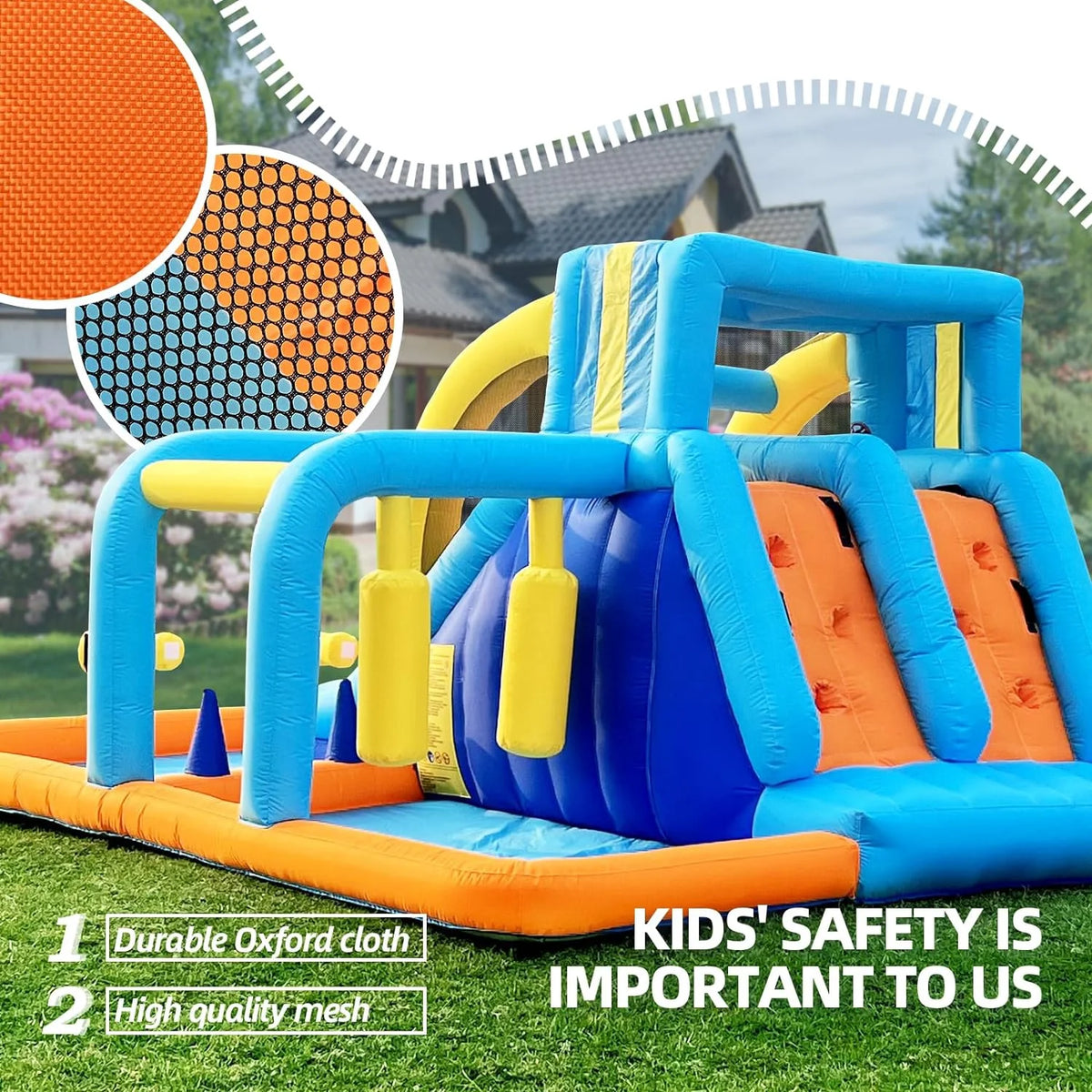 6 in 1 Inflatable Water Slide Bounce House with Air Blower I706