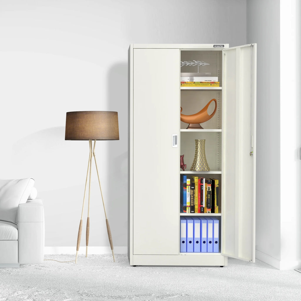 Metal Garage Storage Cabinet White X4284