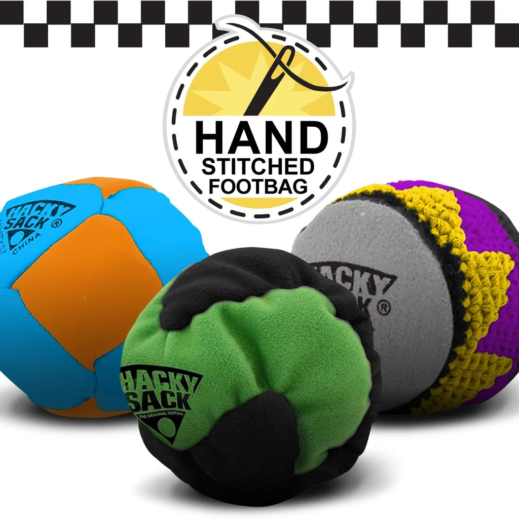 3 PACK Hand Stitched 3 Panel Footbag P471195