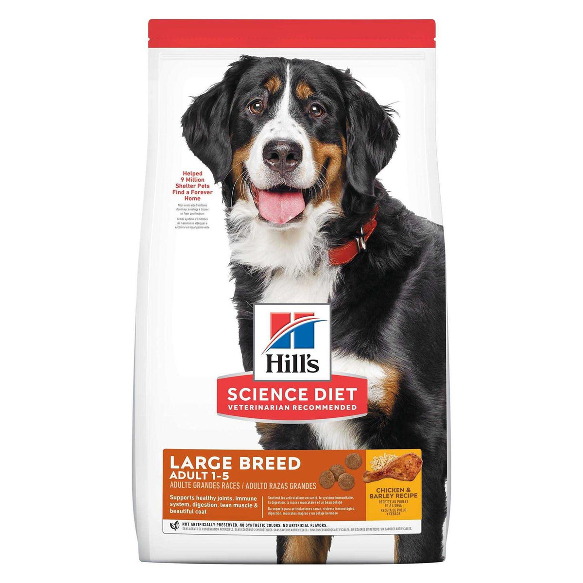 Adult Chicken & Barley Recipe Large Breed Dry Dog Food W263