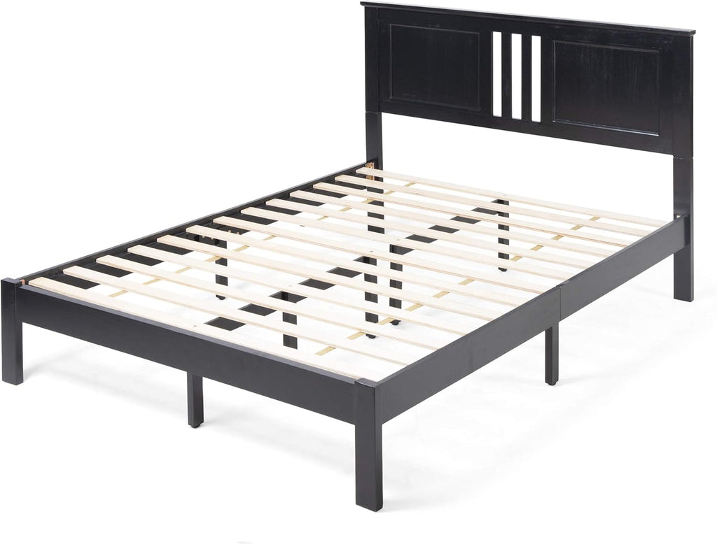 Gray Acacia Wood Queen Bed Platform L35431