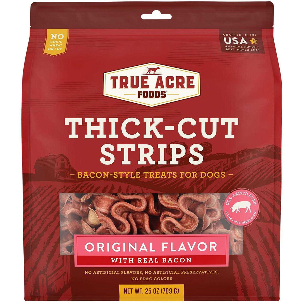 Thick Cut Strips with Real Bacon Dog Treats U857