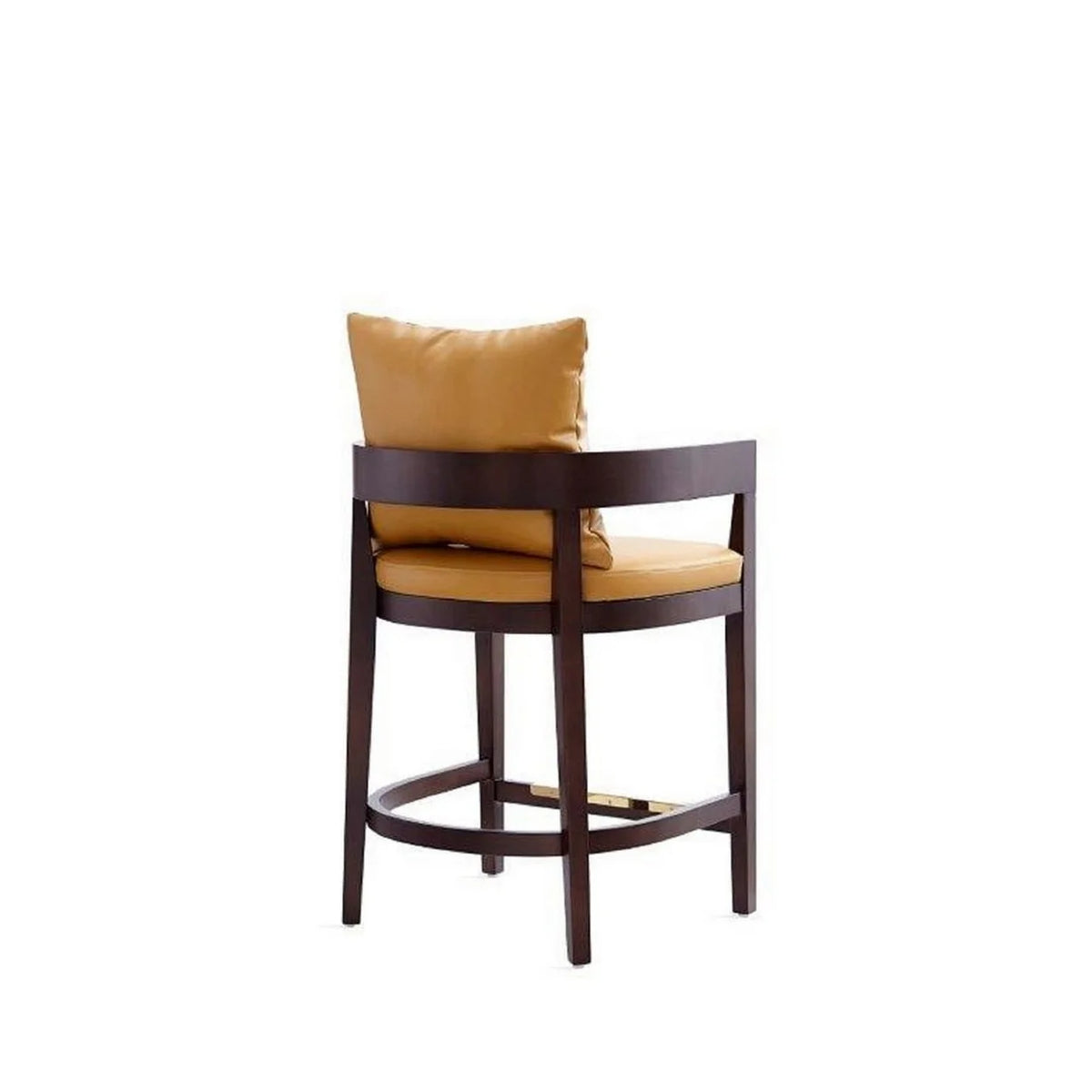 Camel and Dark Walnut Beech Wood Counter Height Bar Stool U278850