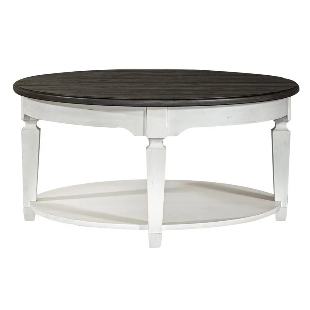 Round Cocktail Table Cottage White C938790
