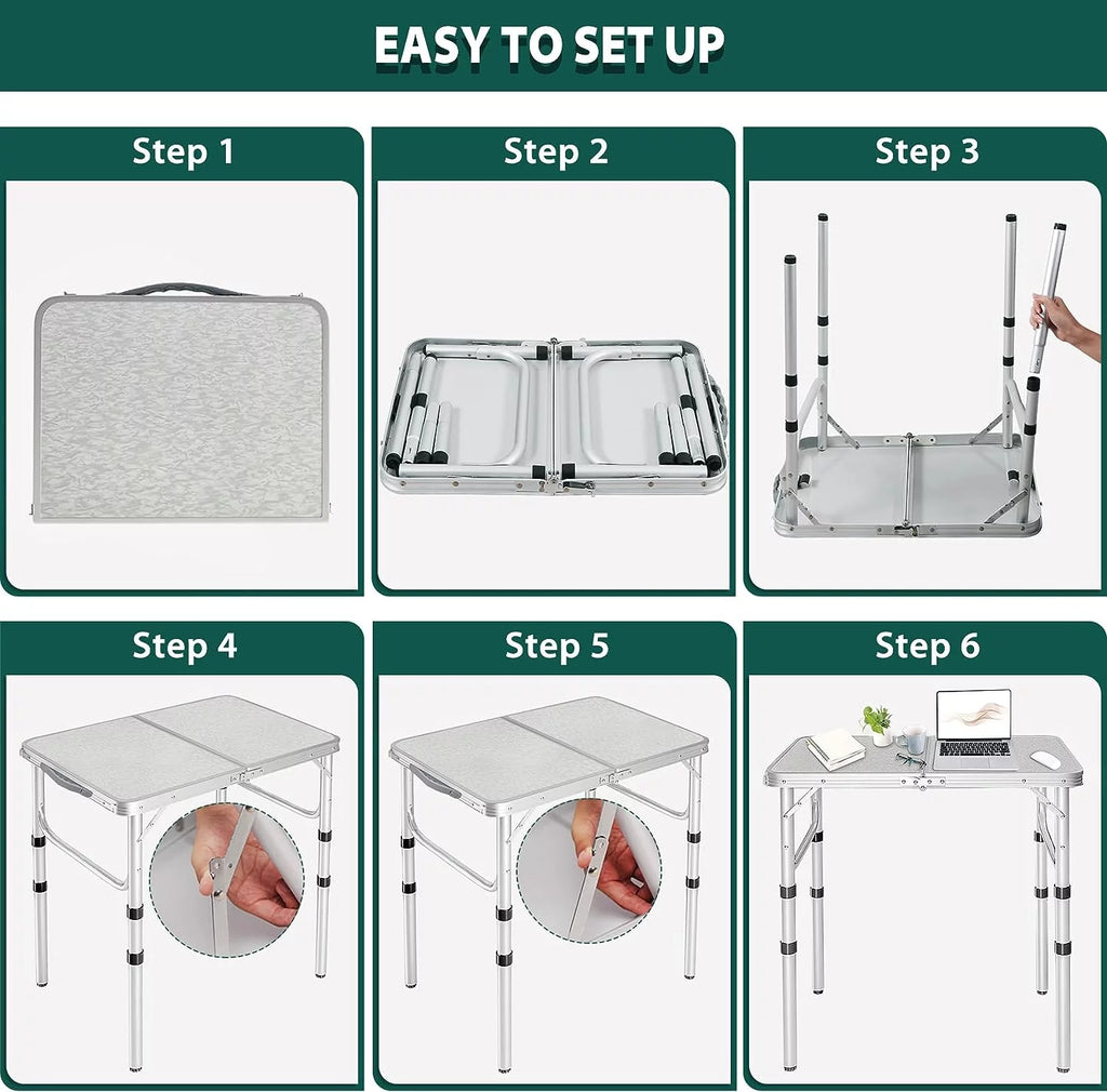 Small Aluminum Folding Camping Table I19826