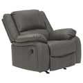 Gray Faux Leather Rocker Recliner Z2531