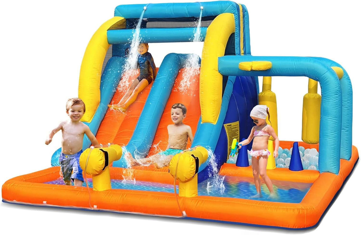 6 in 1 Inflatable Water Slide Bounce House with Air Blower I706
