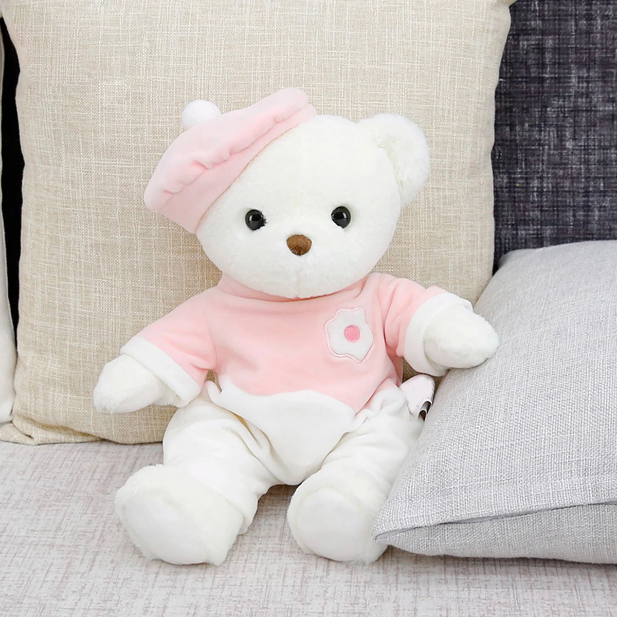 Colorful Egg Yolk Cap Design Plush Doll R934108