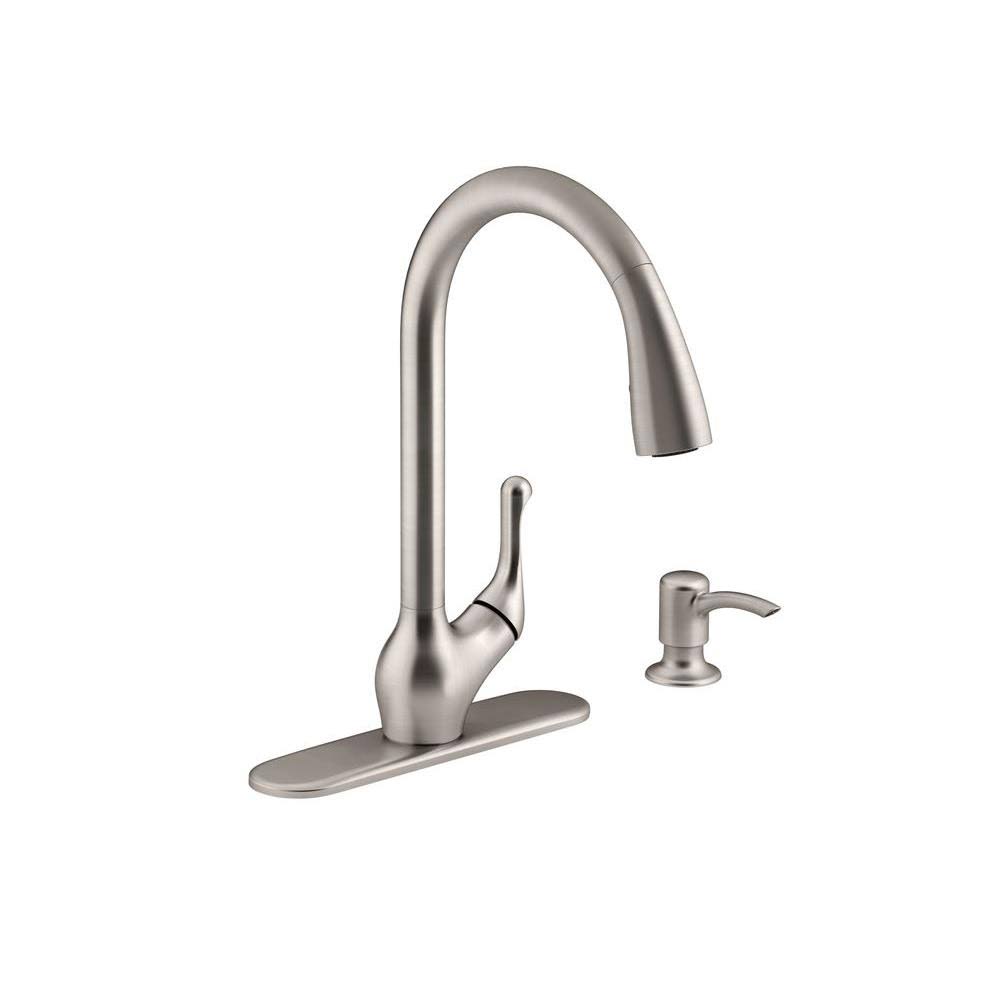 Pull-Down Kitchen Sink Faucet with Soap Dispenser Y2676