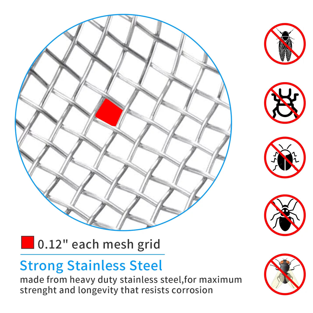Stainless Steel Mesh RV Flying Insect Screen with Installation Tool J51214
