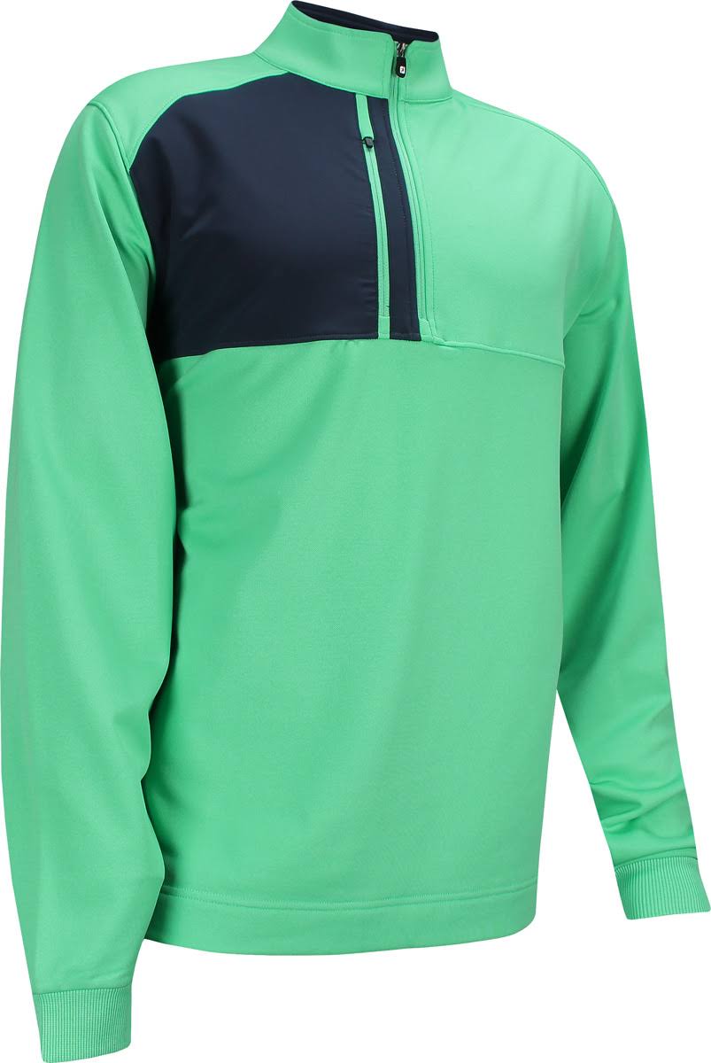 Men's Brushed Back Pique Sport Midlayer Size 2XL, Spearmint T822