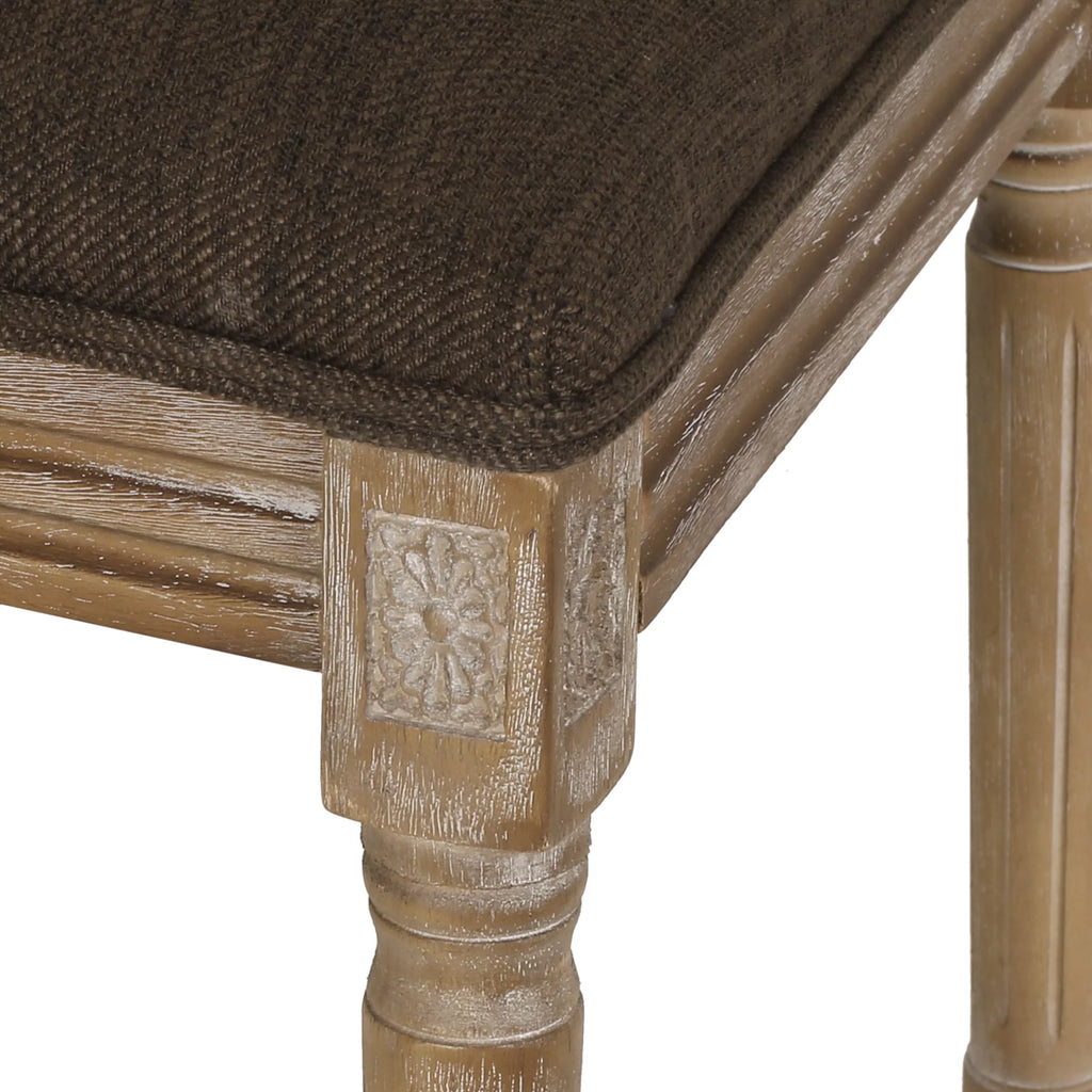 Upholstered Wood Dining Chair Set of 2 Brown U603893