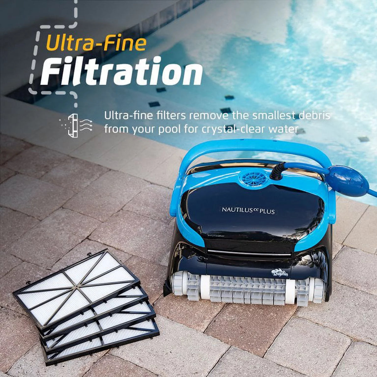 Robotic Pool Cleaner with Ultra Fine Filter R489768