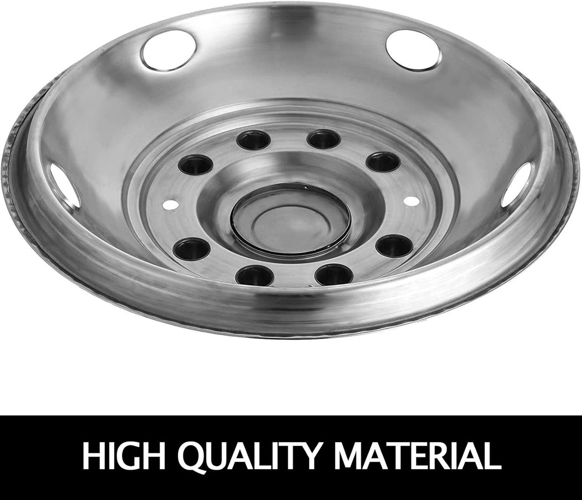 Stainless Steel 19.5 Inch 10 Lug Wheel Simulator 4PCS Hubcap Kit V6799