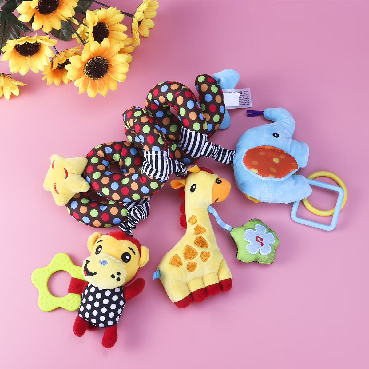 Infant Baby Activity Spiral Bed & Stroller Toy Plush Toy V470405