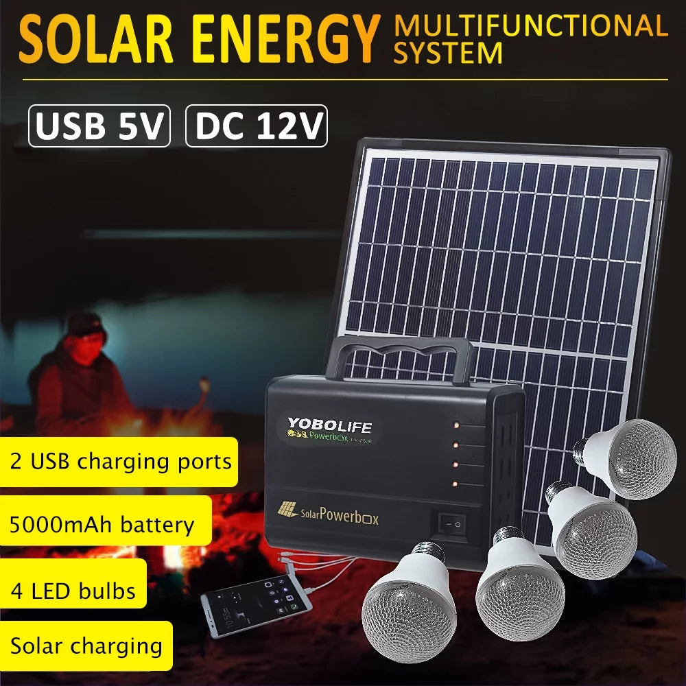 Portable Power Station Kit with 4 Bulbs B8777