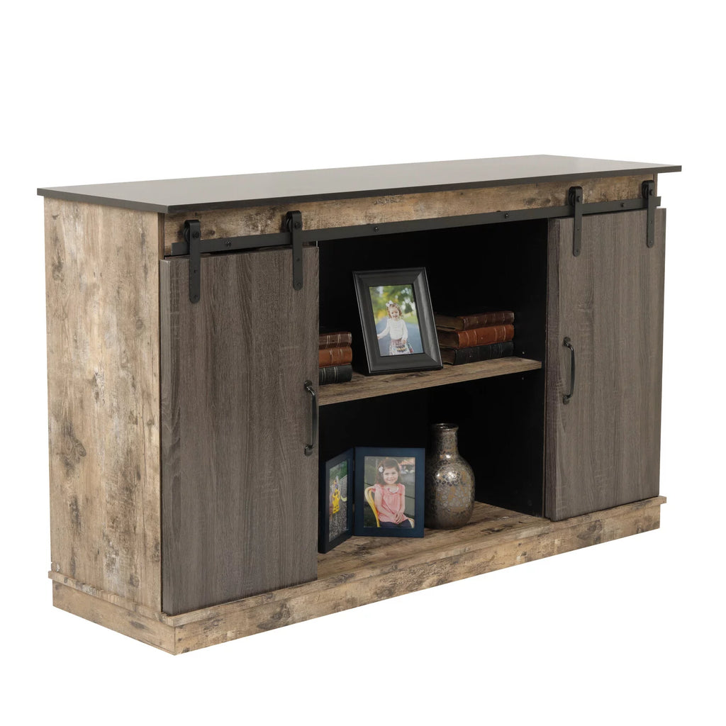 Six Drawer Storage Cabinet with Two Sliding Doors C9634