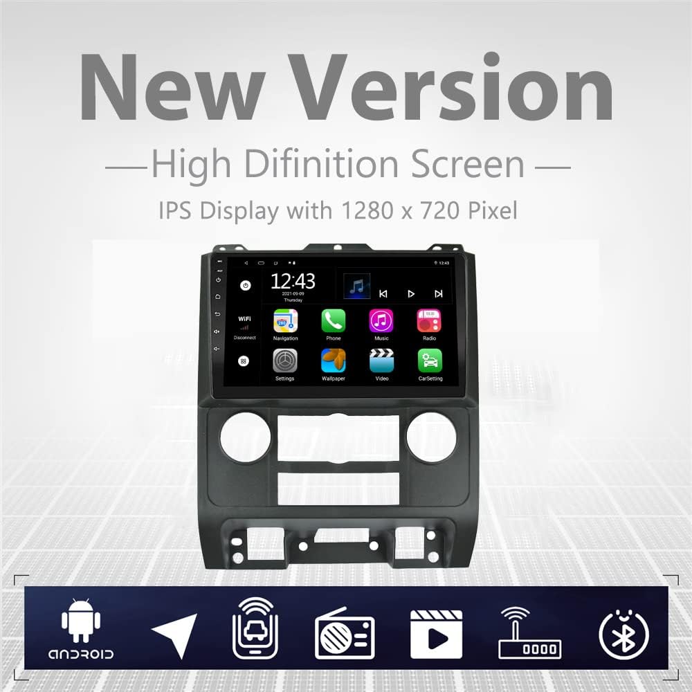 9 inch Android 11 Touch Screen Car Radio Head Unit for Ford Escape 2008-2012 F25478
