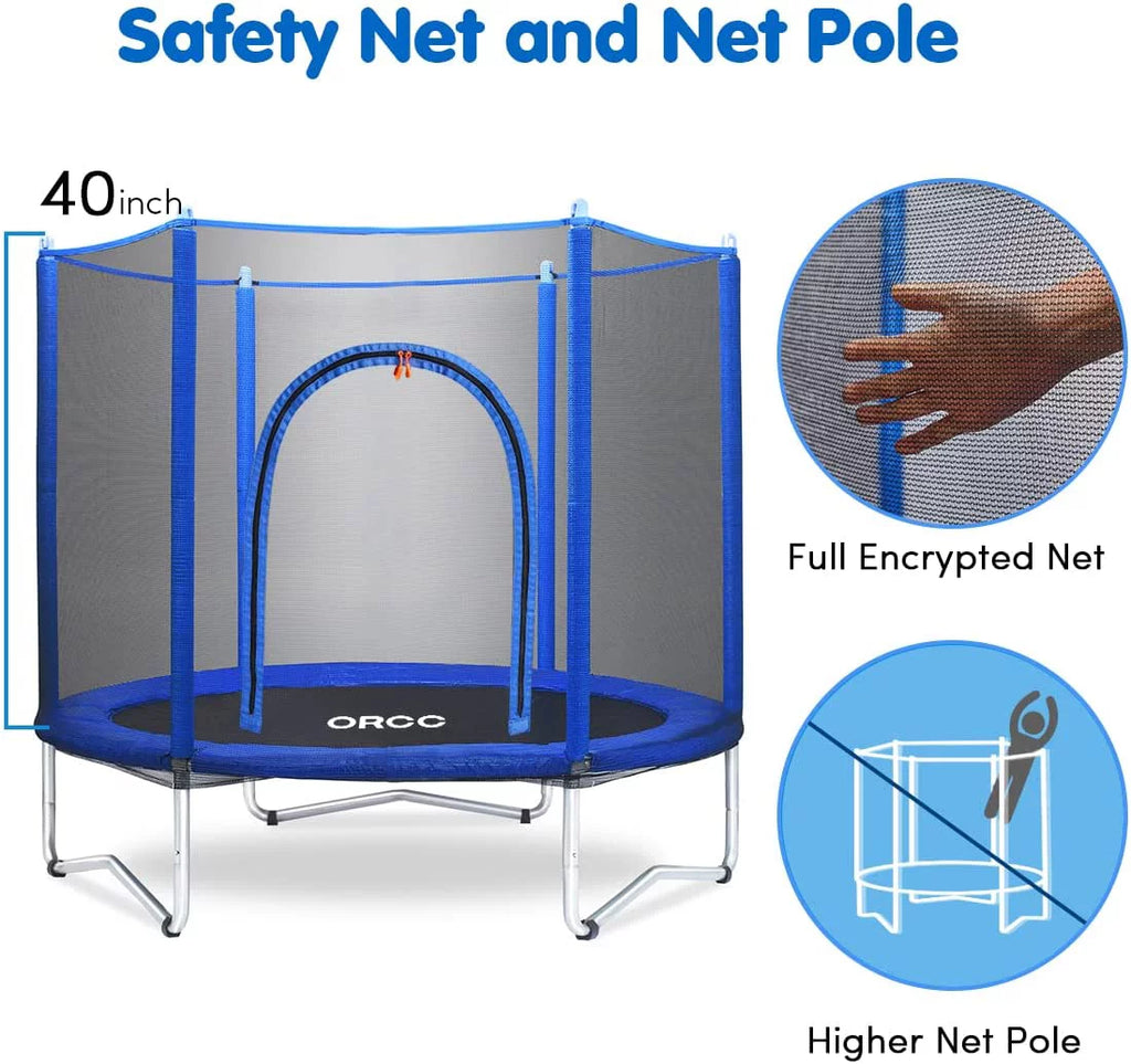 55/60 Mini Trampoline with Safety Net Pad A132