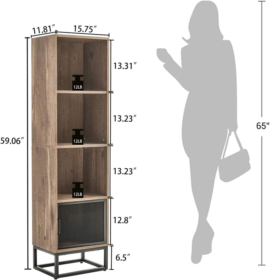 Industrial Bookcase with Drawers J470