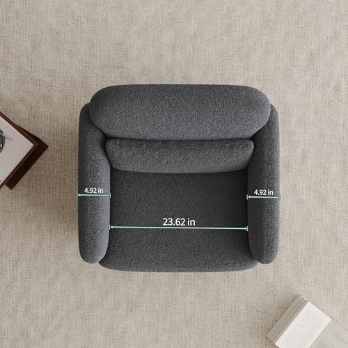 Oversized Sherpa Armchair with Waist Pillow D1651