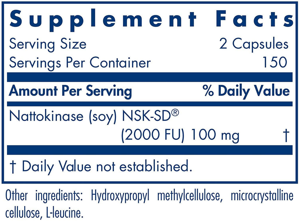 Nattokinase 50 mg 300 Vegetarian Capsules H9041