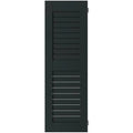 Dark Green Real Wood Pine Louvered Shutters, Per Pair M50771