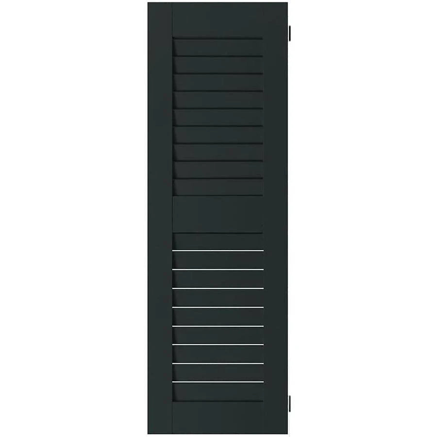 Dark Green Real Wood Pine Louvered Shutters, Per Pair M50771