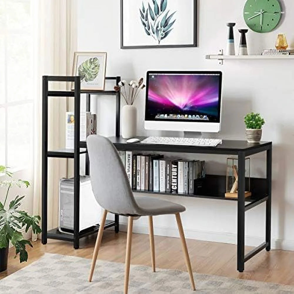 59-Inch Computer Desk with Bookshelf Y248993