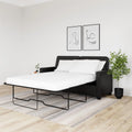 Black Faux Leather Queen Sofa Sleeper N701235