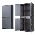 71'' Gray Metal Storage Cabinet with 1 Drawer and Adjustable Shelves G3486